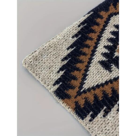 NEW Aztec Tribal Western Cardigan Sweater Grey Long Cozy Womens - Picture 4 of 5